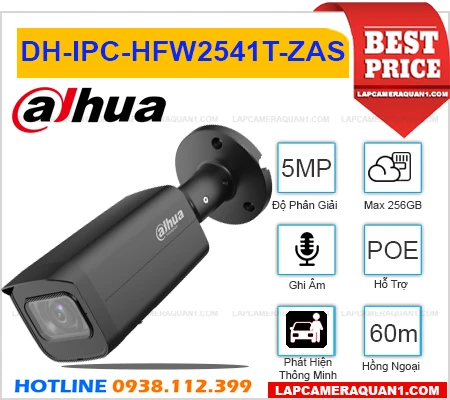 Lắp đặt camera Camera Dahua Ghi Âm DH-IPC-HFW2541T-ZAS