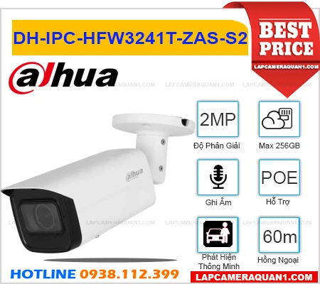 Camera Dahua DH-IPC-HFW3241T-ZAS-S2 (2MP), camera quan sát DH-IPC-HFW3241T-ZAS-S2, lắp đặt camera DH-IPC-HFW3241T-ZAS-S2, lắp camera DH-IPC-HFW3241T-ZAS-S2 giá rẻ, camera ghi âm DH-IPC-HFW3241T-ZAS-S2, camera ngoài trời DH-IPC-HFW3241T-ZAS-S2, camera DH-IPC-HFW3241T-ZAS-S2 giá rẻ,
