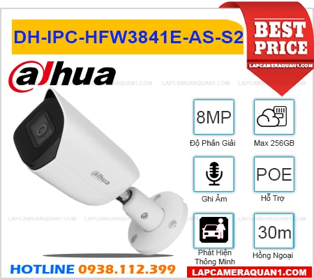 Camera DH-IPC-HFW3841E-AS-S2 Dahua (8MP), camera quan sát DH-IPC-HFW3841E-AS-S2, lắp đặt camera DH-IPC-HFW3841E-AS-S2, lắp camera DH-IPC-HFW3841E-AS-S2 giá rẻ, camera ghi âm DH-IPC-HFW3841E-AS-S2, camera DH-IPC-HFW3841E-AS-S2 chính hãng, DH-IPC-HFW3841E-AS-S2,