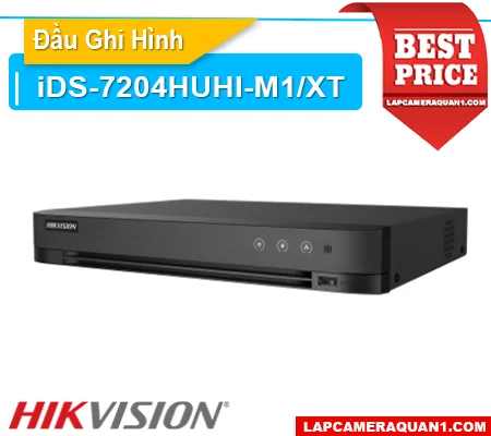 Lắp đặt camera Đầu Ghi Camera Hikvision iDS-7204HUHI-M1/XT 4 Kênh