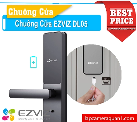 Lắp đặt camera Khóa Cửa Vân Tay EZVIZ DL05 Giá Rẻ