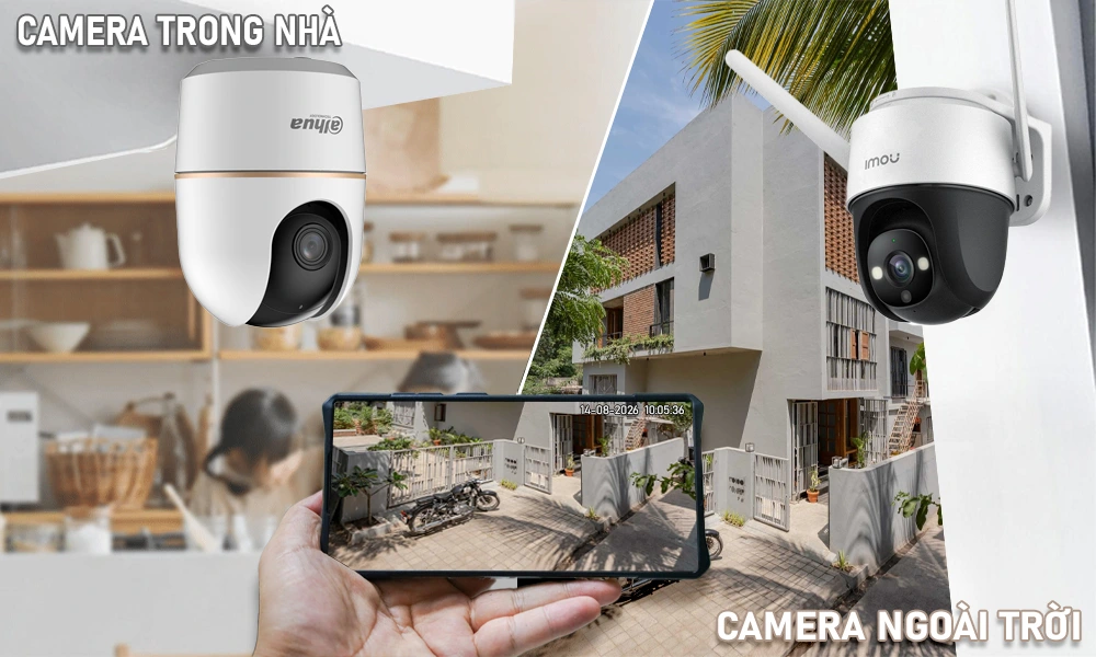 Camera trong nhà và camera ngoài trời, so sánh camera trong nhà và camera ngoài trời, camera trong nhà và camera ngàoi trời loại nào tốt hơn, Lắp camera trong nhà và camera ngoài trời, sự khác biệt của camera trong nhà vfa camera ngoài trời, so sánh về camera trong nhà và ngoài trời 