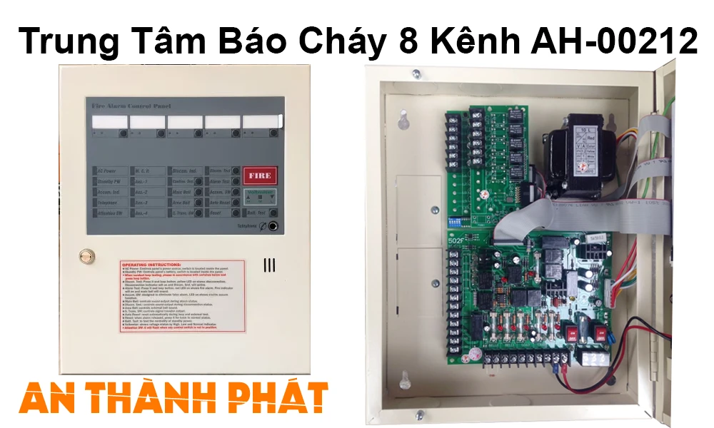 Trung Tâm Báo Cháy 8 Kênh AH-00212 Trung Tâm Báo Cháy 8 Kênh AH-00212