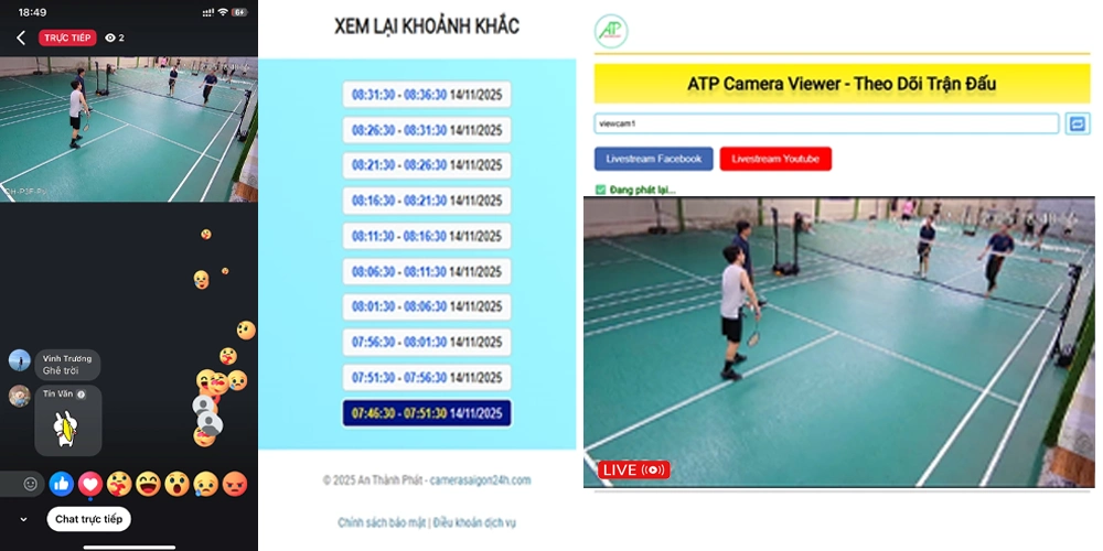 Bảng Điểm Camera Livestream Check Var Cầu Long