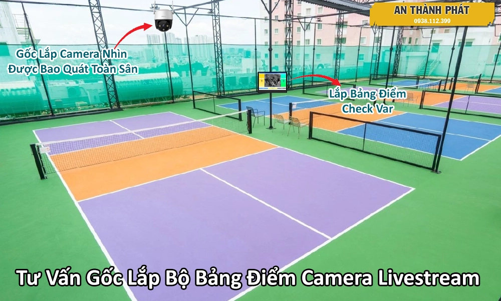 Bảng Điểm Camera Livestream Check Var Pickleball