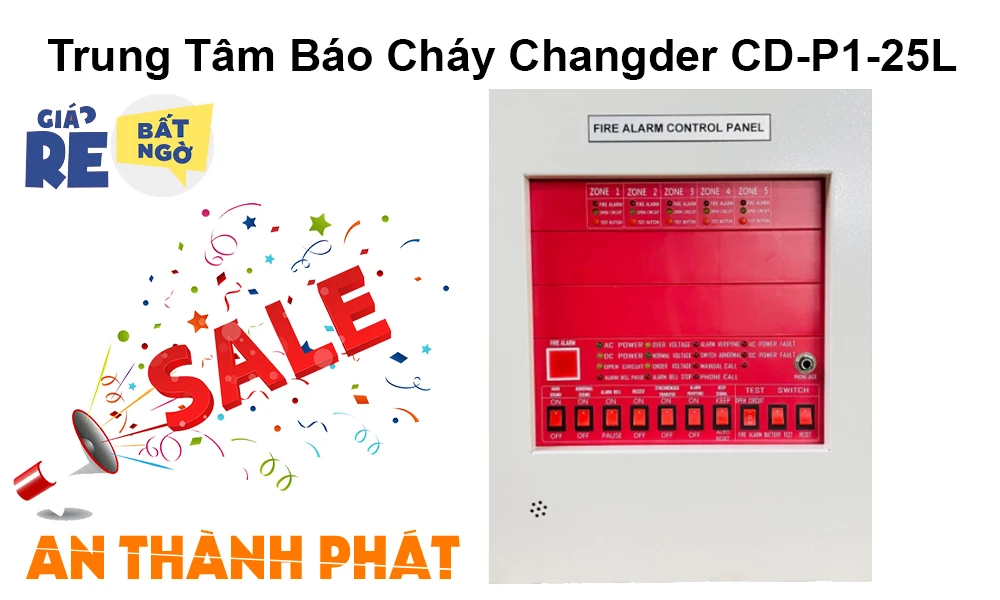 Trung Tâm Báo Cháy 25 Zone Changder CD-P1-25L