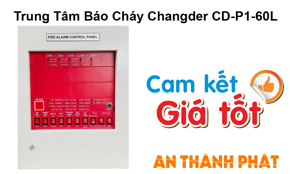 Trung Tâm Báo Cháy 60 Zone Changder CD-P1-60L