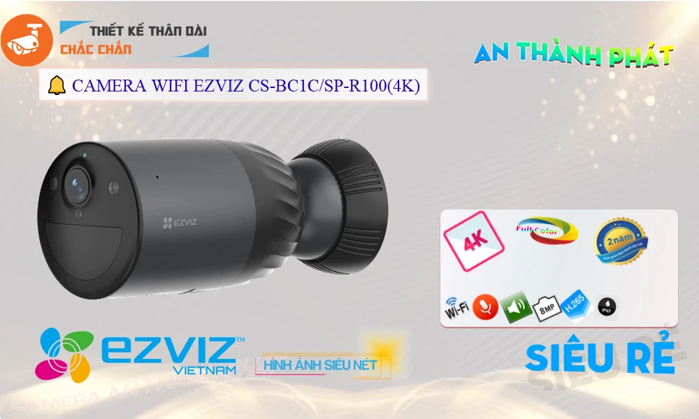 Camera Wifi Ezviz CS-BC1c/SP-R100(4K)