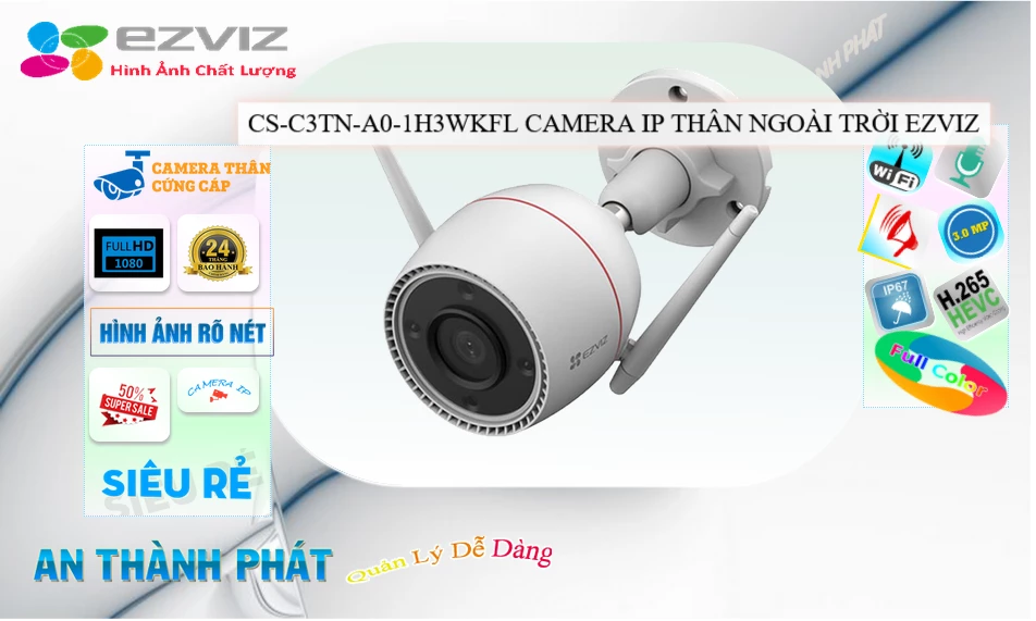 Camera  Wifi Ezviz Giá rẻ CS-C3TN-A0-1H3WKFL