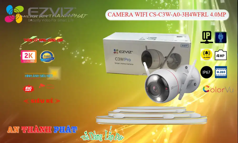 CS-C3W-A0-3H4WFRL Camera Tiết Kiệm  Wifi Ezviz