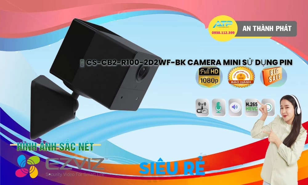 CS-CB2-R100-2D2WF-BK Camera Dùng Pin