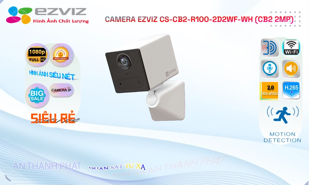 ✲  Camera Wifi Ezviz CS-CB2-R100-2D2WF-WH (CB2 2MP) Tiết Kiệm