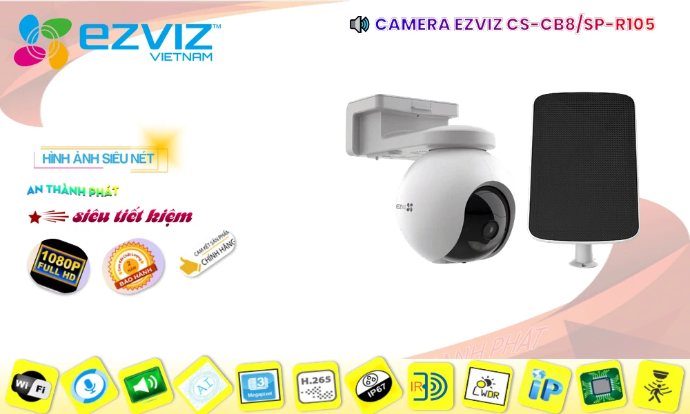 Camera Wifi Ezviz CS-CB8/SP-R105 Camera Wifi Ezviz CS-CB8/SP-R105
