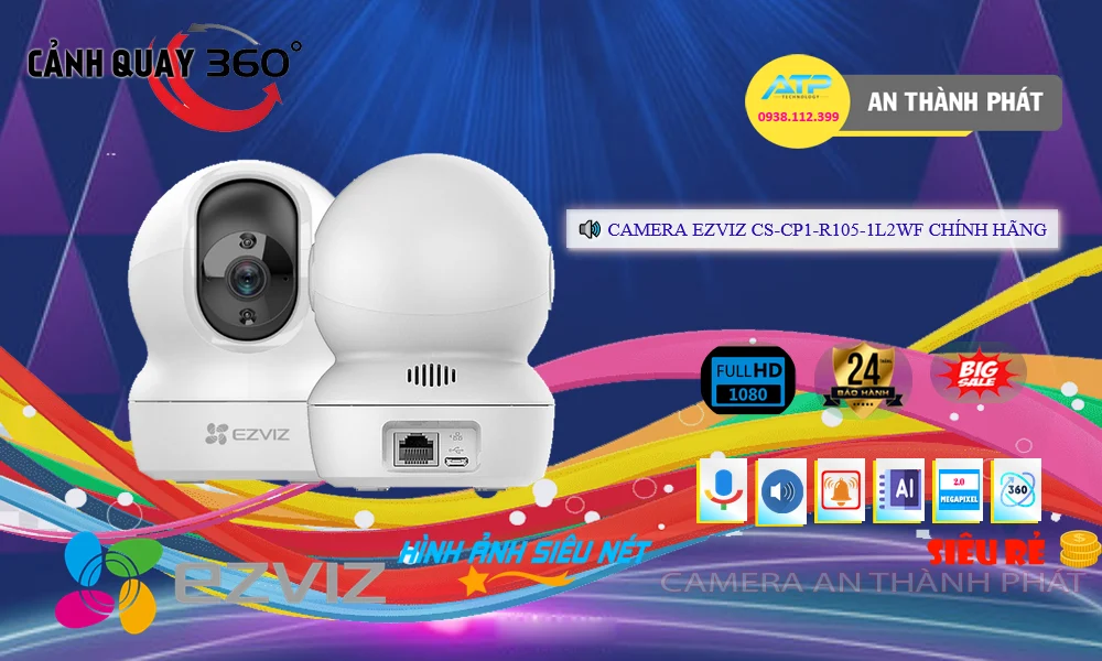 CS-CP1-R105-1L2WF sắc nét Wifi Ezviz CS-CP1-R105-1L2WF sắc nét Wifi Ezviz