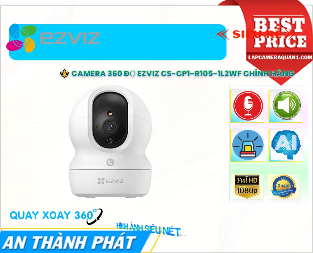 CS-CP1-R105-1L2WF sắc nét Wifi Ezviz CS-CP1-R105-1L2WF sắc nét Wifi Ezviz