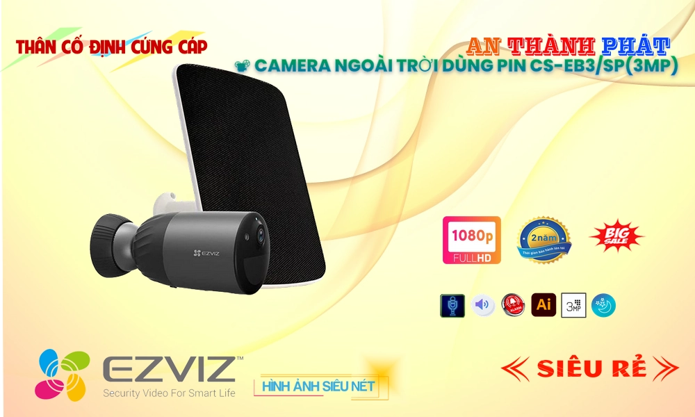 Camera Wifi Ezviz CS-EB3/SP(3MP) Tiết Kiệm