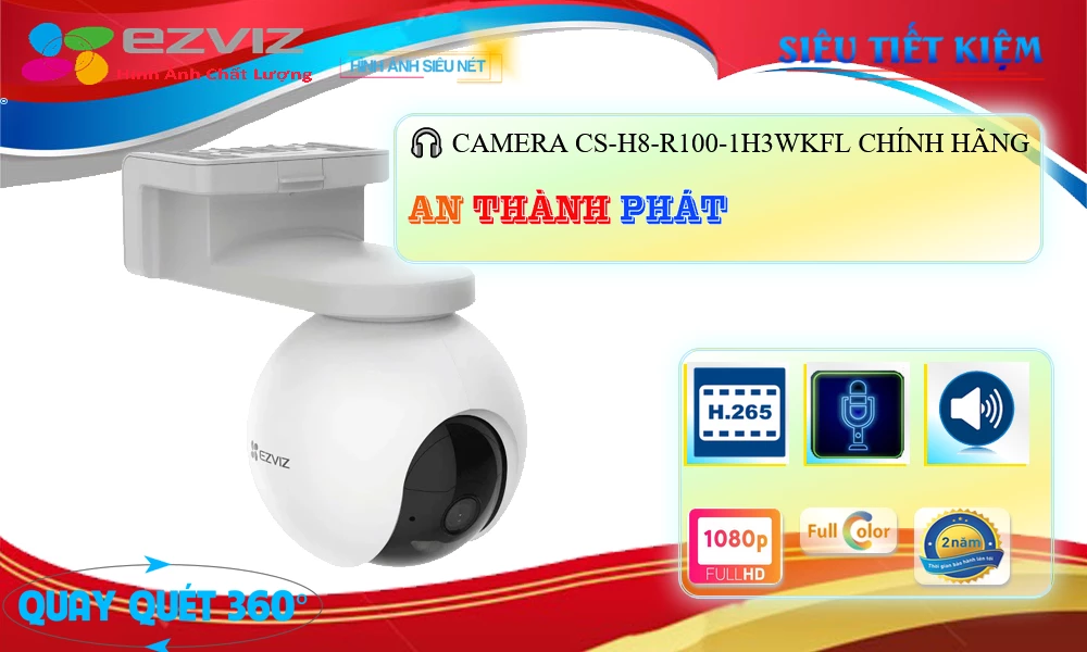 CS-H8-R100-1H3WKFL Camera Ezviz 360 Ngoài Trời