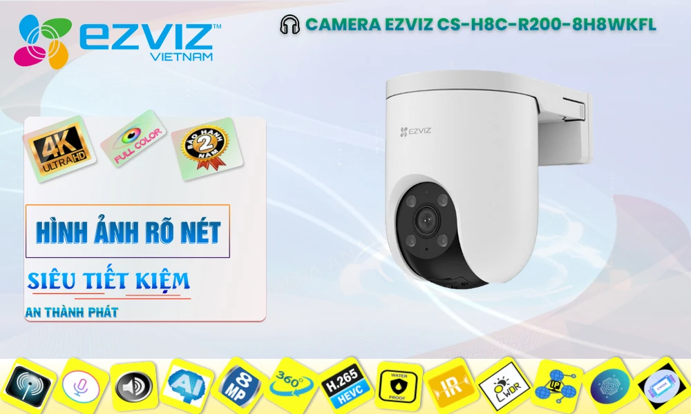 Camera Wifi Ezviz CS-H8c-R200-8H8WKFL