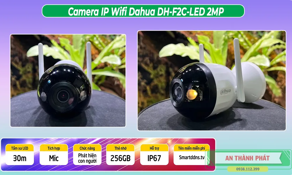 Camera IP Wifi Dahua DH-F2C-LED 2MP camera quan sát 