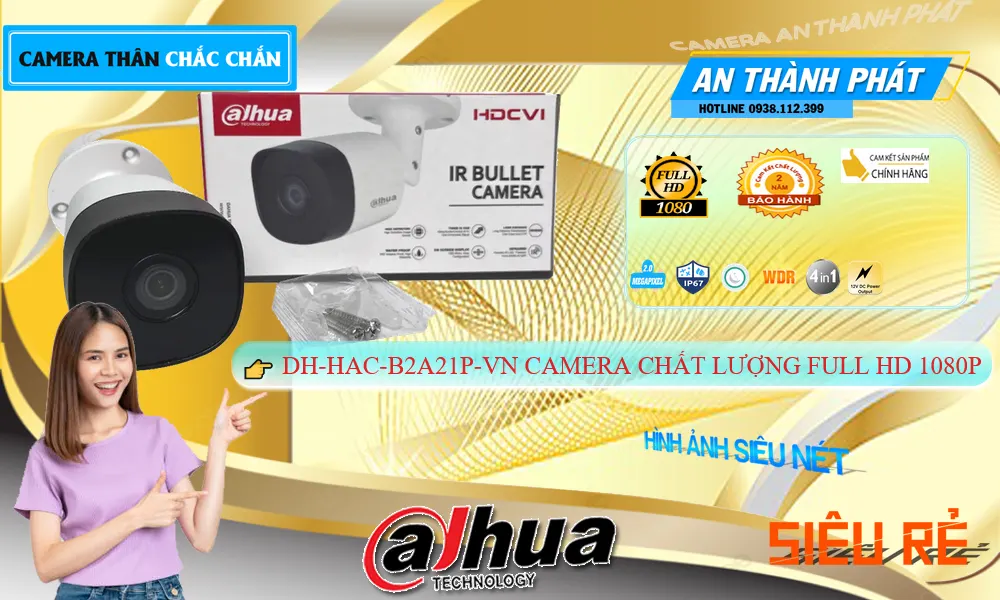 DH-HAC-B2A21P-VN Camera Dahua Giá rẻ Ngoài Trời