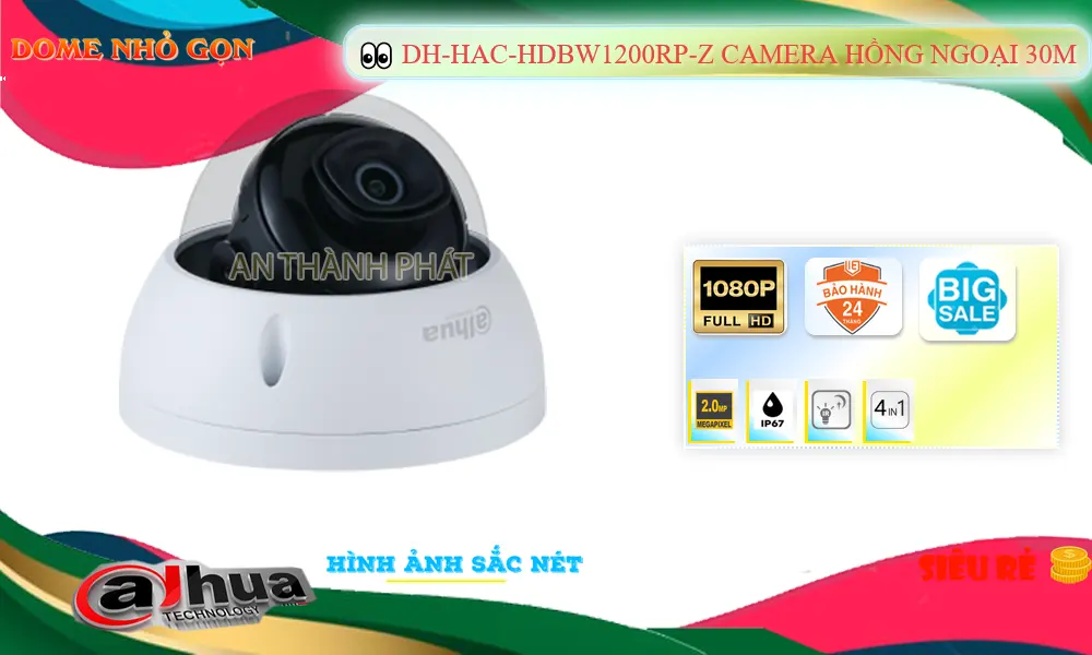DH-HAC-HDBW1200RP-Z  Camera Dahua Trong Nhà 1080P