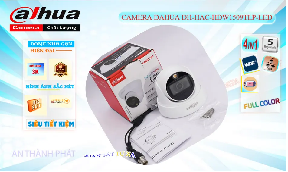 DH-HAC-HDW1509TLP-LED Camera Dahua Full Color 5MP