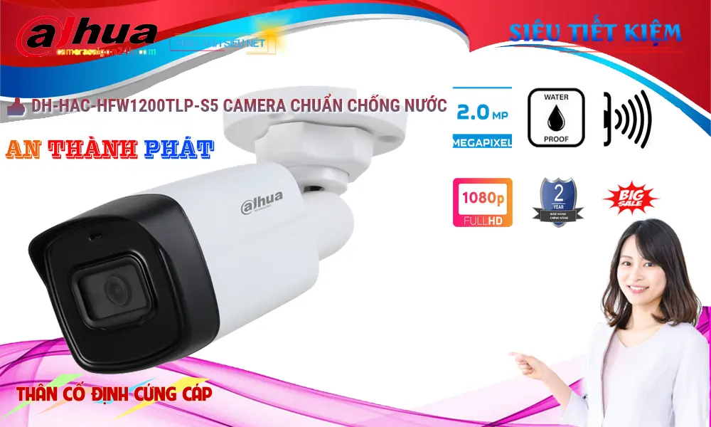Camera Ngoài Trời DH-HAC-HFW1200TLP-S5  Dahua