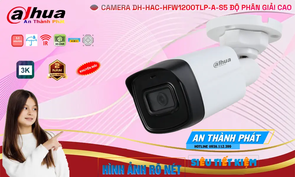 Camera  Dahua DH-HAC-HFW1500TLP-S2 Ngoài Trời 5MP