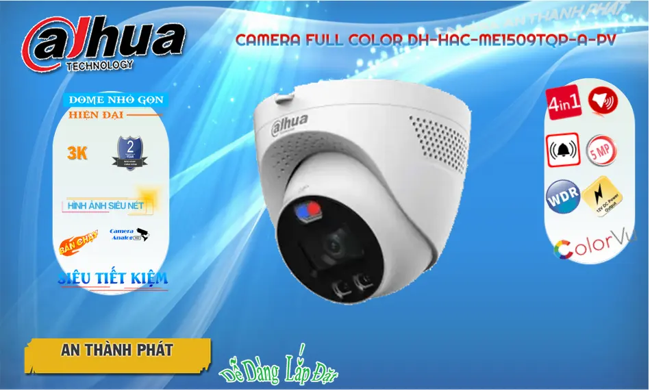 Camera Dahua DH-HAC-ME1509TQP-A-PV Trong Nhà 5MP