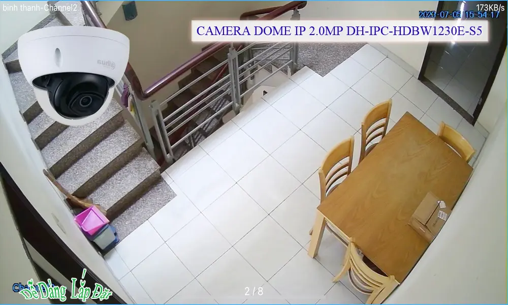 DH-IPC-HDBW1230E-S5 Camera Quan Sát Trong Nhà Hỗ Trợ POE