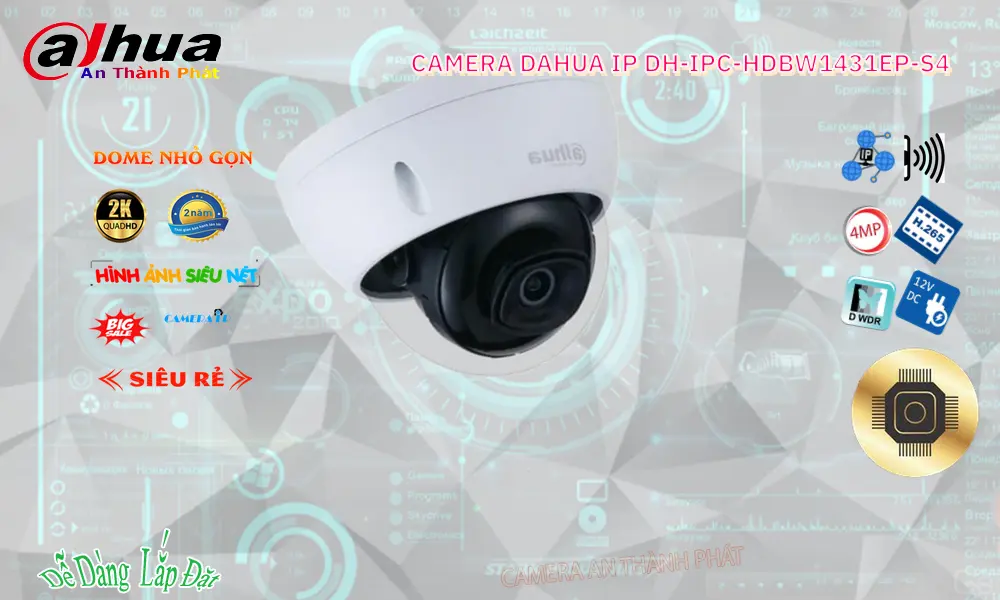 Camera IP DH-IPC-HDBW1431EP-S4  4MP