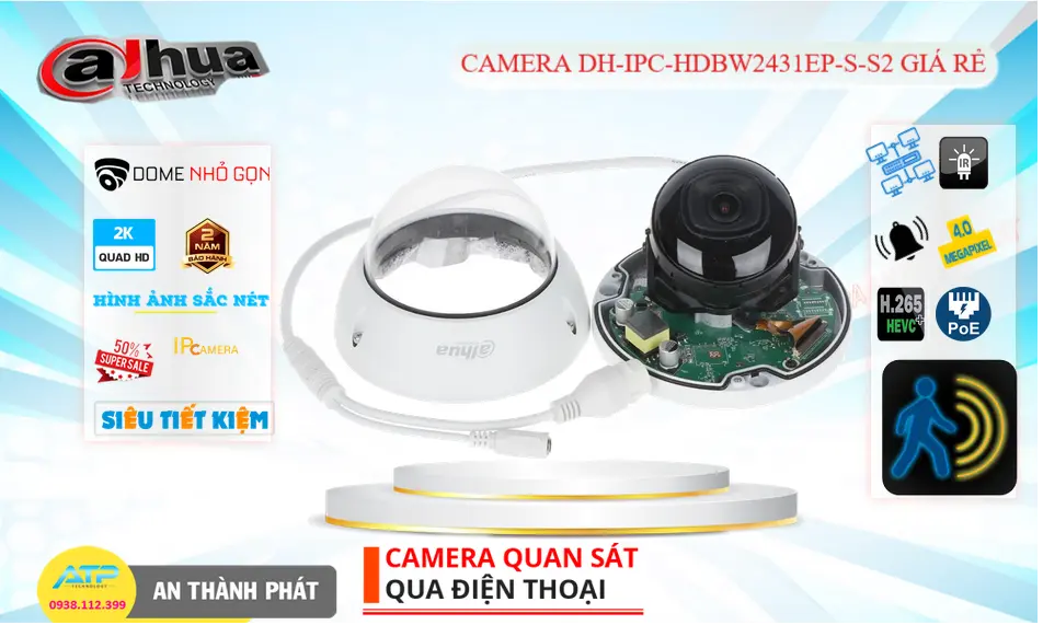 DH-IPC-HDBW2431EP-S-S2 Camera IP POE 4MP