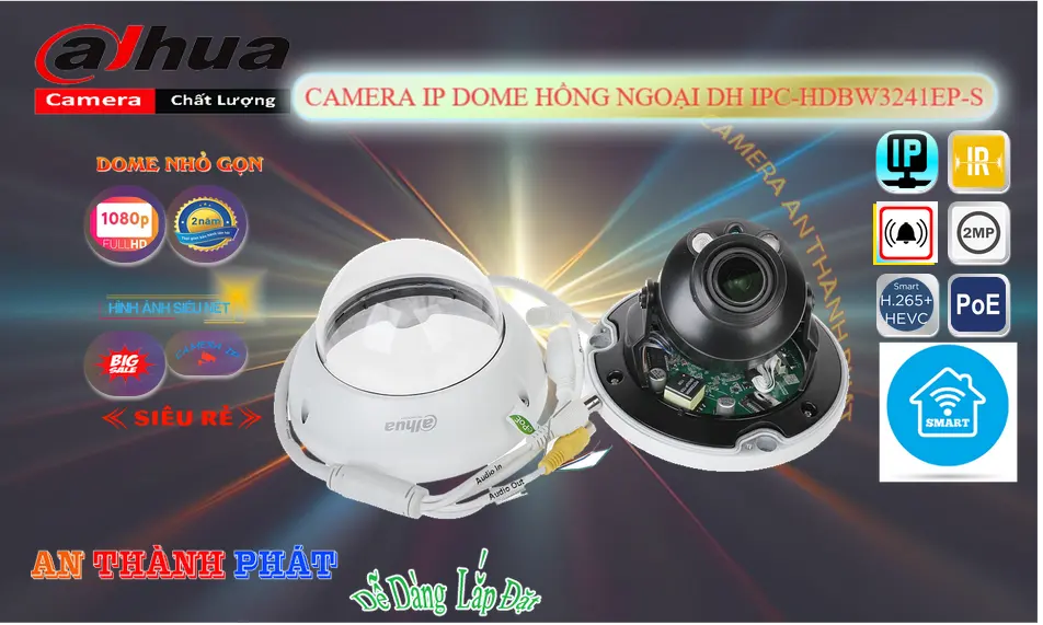 DH-IPC-HDBW3241EP-S Camera IP POE Starlight