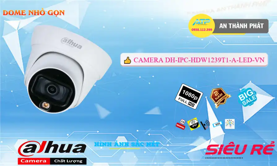 Camera Dahua DH-IPC-HDW1239T1-A-LED-VN Camera Dahua DH-IPC-HDW1239T1-A-LED-VN
