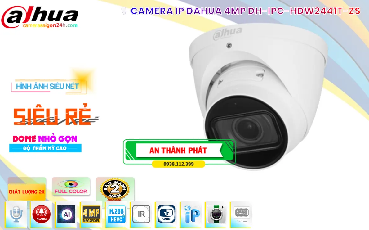 Camera Công Nghệ POE DH-IPC-HDW2441T-ZS Dahua