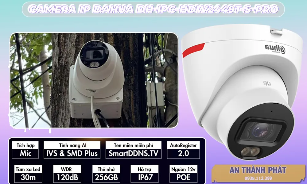 /DH-IPC-HDW2449T-S-PRO sản phâm dome trong nhà thiết kế đẹp hình ảnh 4.0MP