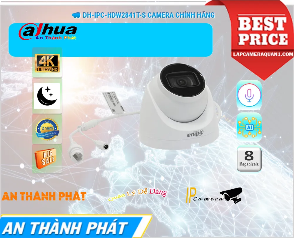 DH-IPC-HDW2841T-S Camera IP Dahua Cao Cấp