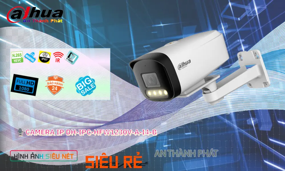 Camera IP Ghi Âm Ngoài Trời DH-IPC-HFW1230V-A-I4-B