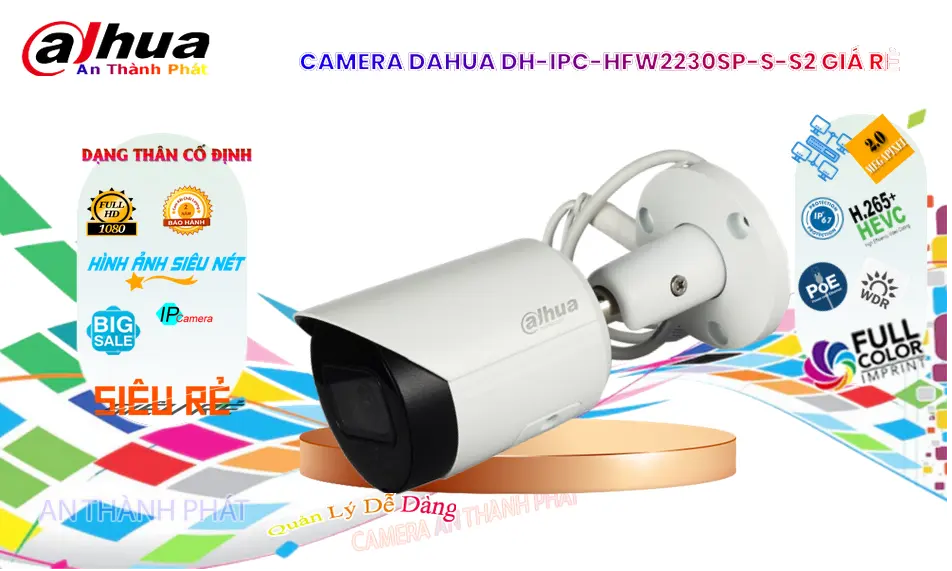 DH-IPC-HFW2230SP-S-S2 Camera IP Dahua Starlight