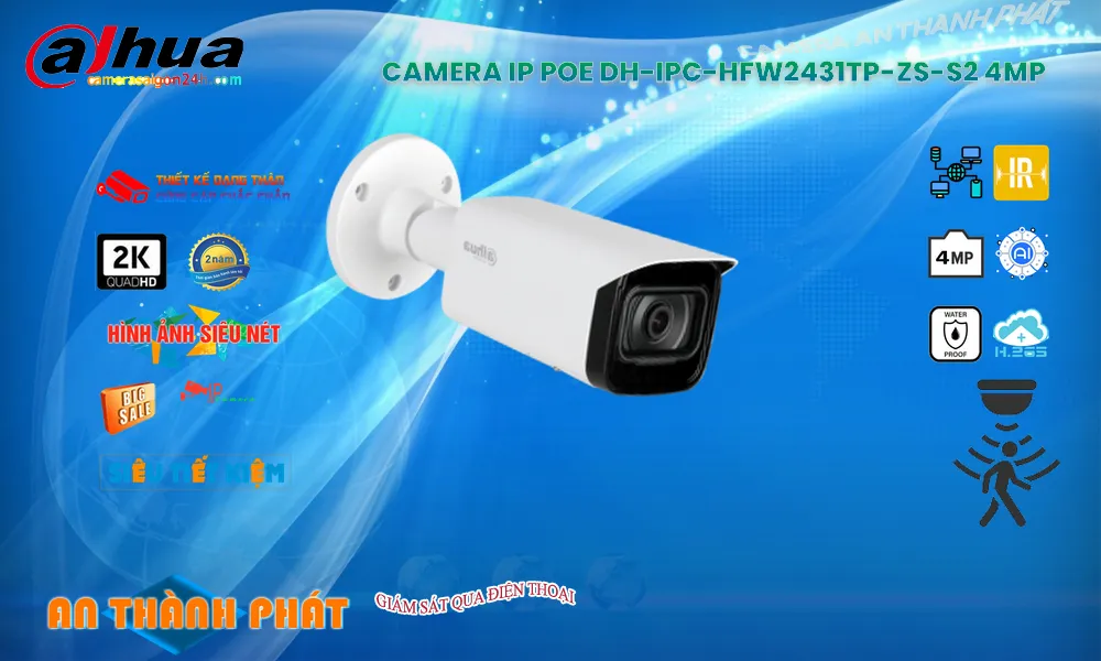 DH-IPC-HFW2431TP-ZS-S2 Camera IP Lắp Ngoài Trời