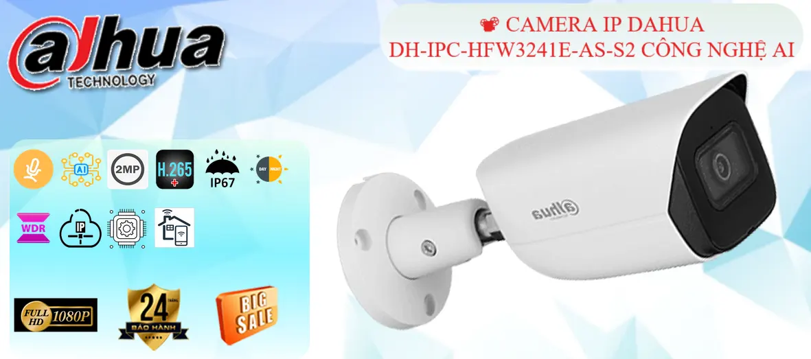 DH-IPC-HFW3241E-AS-S2 Camera An Ninh Công Nghệ Mới