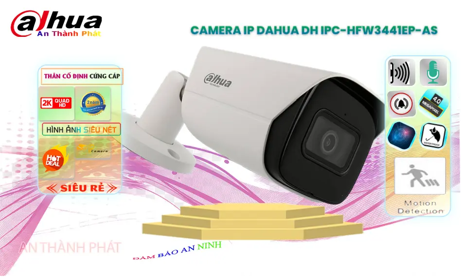 Camera IP Ngoài Trời 2K DH-IPC-HFW3441EP-AS