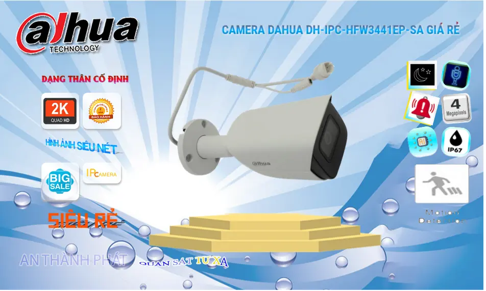 Camera IP Ngoài Trời 4MP DH-IPC-HFW3441EP-SA