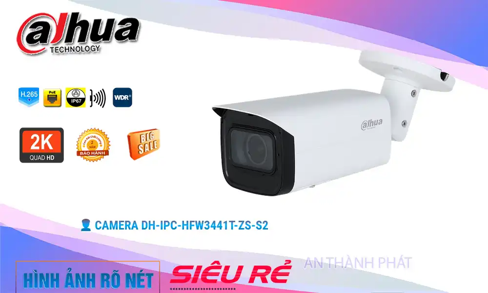 Camera  Dahua Giá rẻ DH-IPC-HFW3441T-ZS-S2