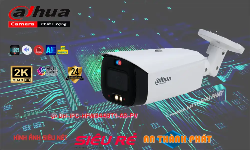 Camera An Ninh  Dahua DH-IPC-HFW3449T1-AS-PV Thiết kế Đẹp