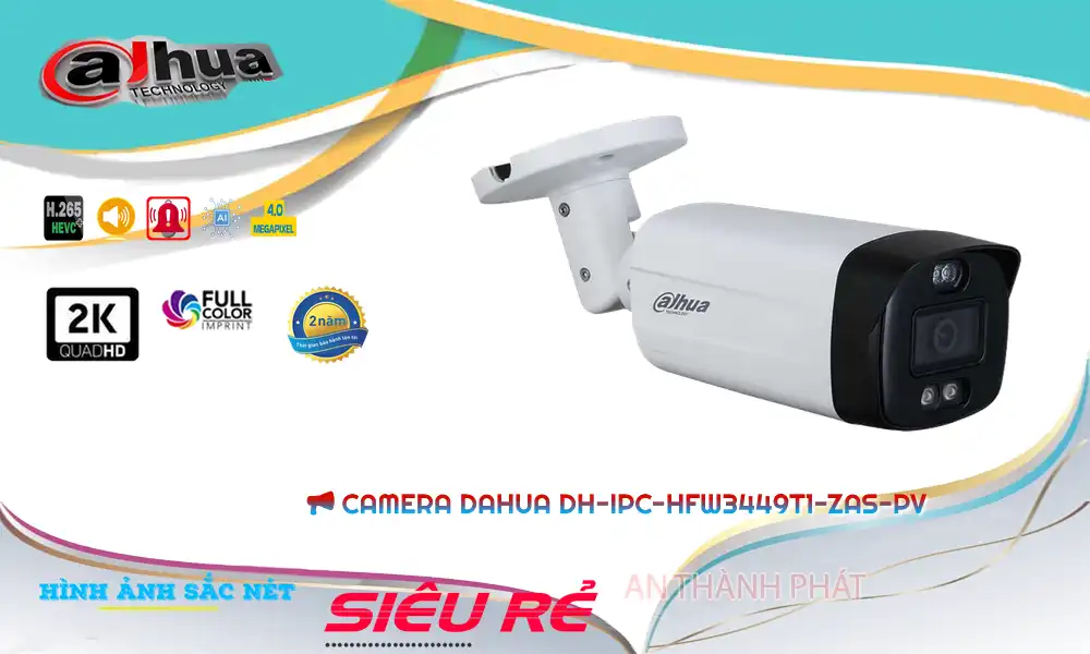 Camera DH-IPC-HFW3449T1-ZAS-PV Thiết kế Đẹp ☑