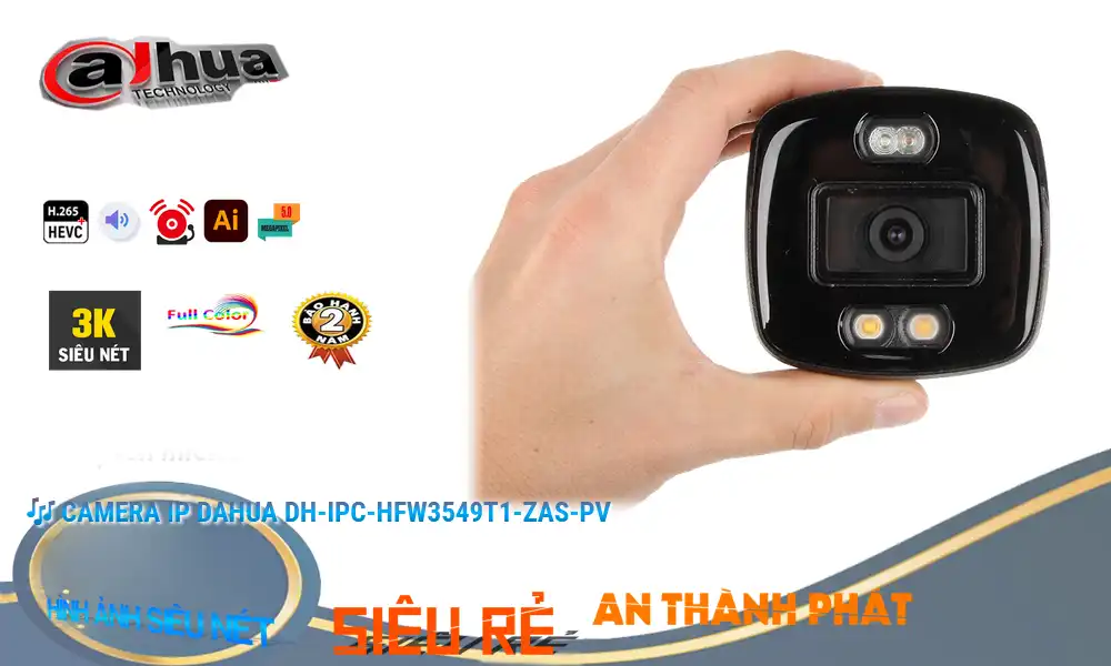 ✨ DH-IPC-HFW3549T1-ZAS-PV Camera Sắt Nét  Dahua