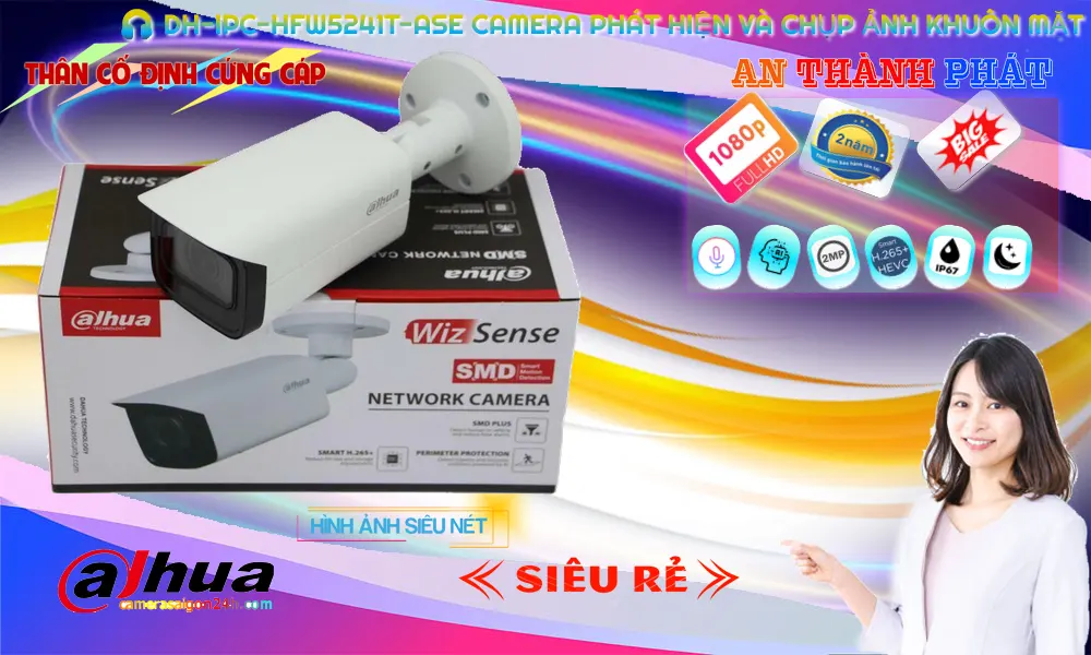 DH-IPC-HFW5241T-ASE  Camera IP Kho Xưởng Cao Cấp