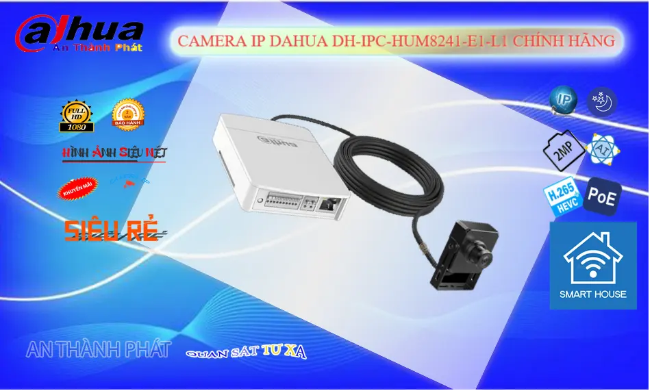 Camera DH-IPC-HUM8241-E1-L1 Pinhole Dahua 1080P