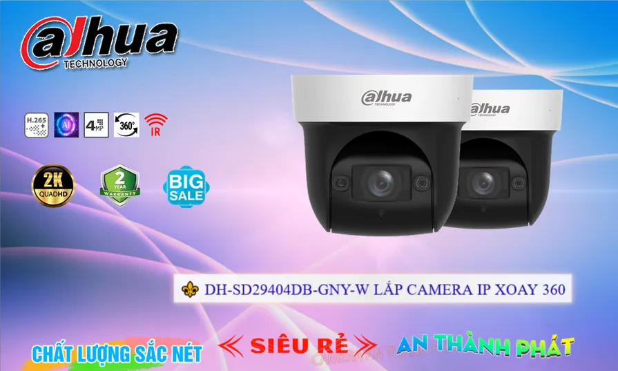 Camera IP POE Dahua DH-SD29404DB-GNY-W
